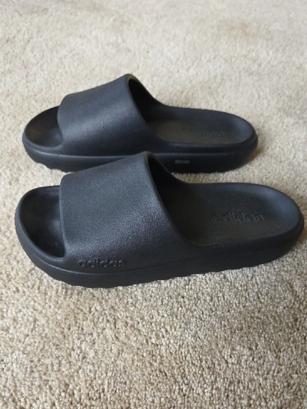adidas Boy’s Slip-On Foam Slide Sandals In Black